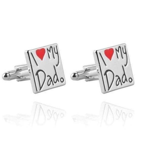 I ❤️Dad Cufflinks - Picture 1 of 2